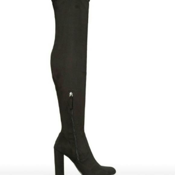1DAYSALE🔥STEVE MADDEN BLACK OVER THE KNEE BOOTS - Picture 4 of 8